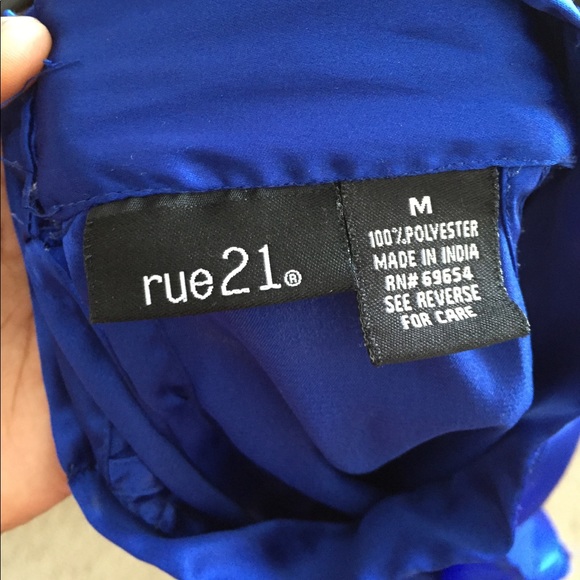 Blue Silky Halter Ruffle Top - Picture 5 of 5